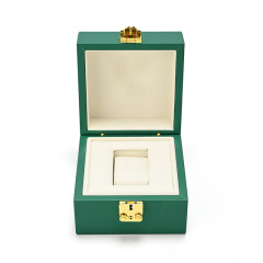 FANXI Custom Green PU Leather Microfiber Watch Box