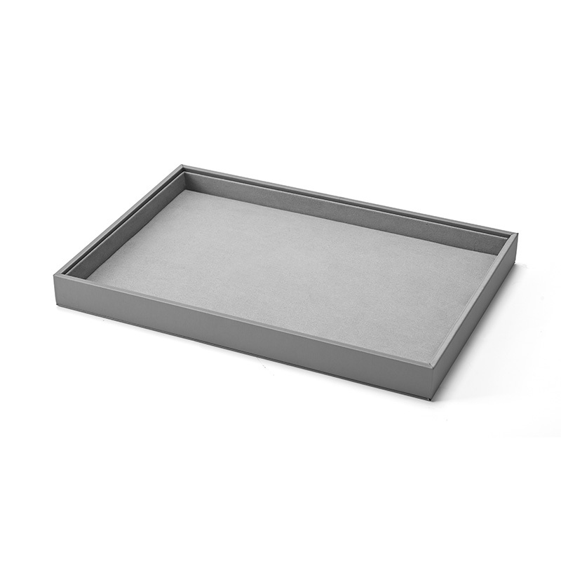 FANXI Custom Gray PU leather Microfiber Jewelry Tray