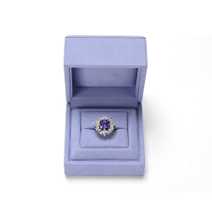 FANXI Custom Purple Microfiber Jewelry Ring Box