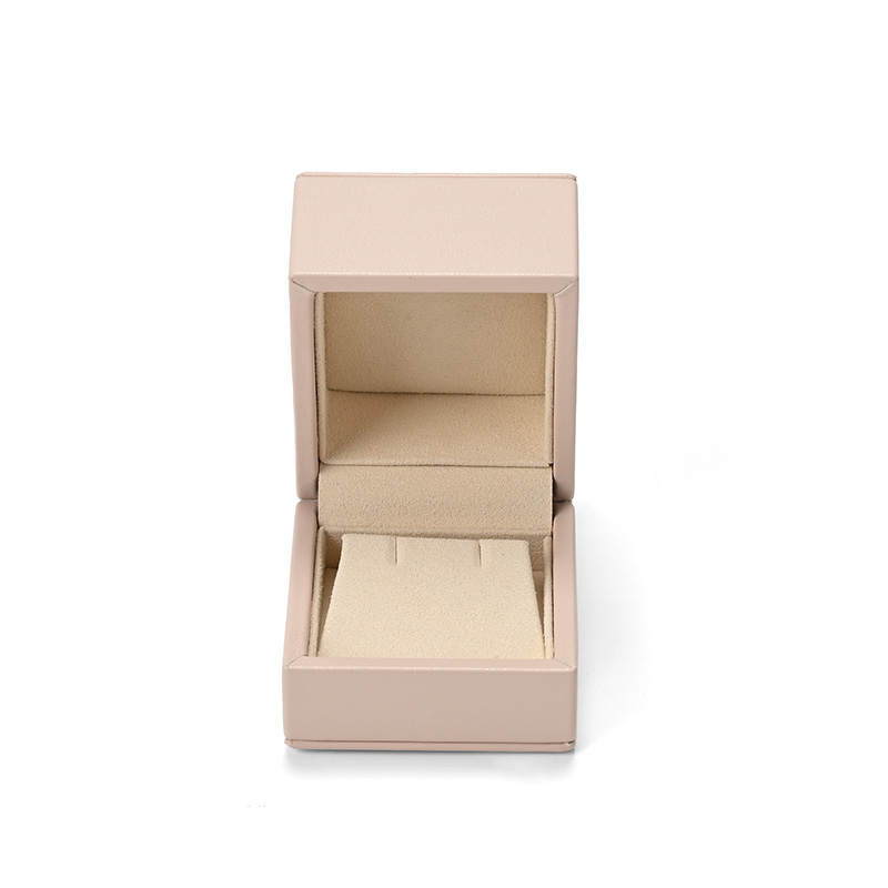 FANXI Custom Pink PU Leather Microfiber Earring Box