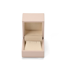 FANXI Custom Pink PU Leather Microfiber Earring Box