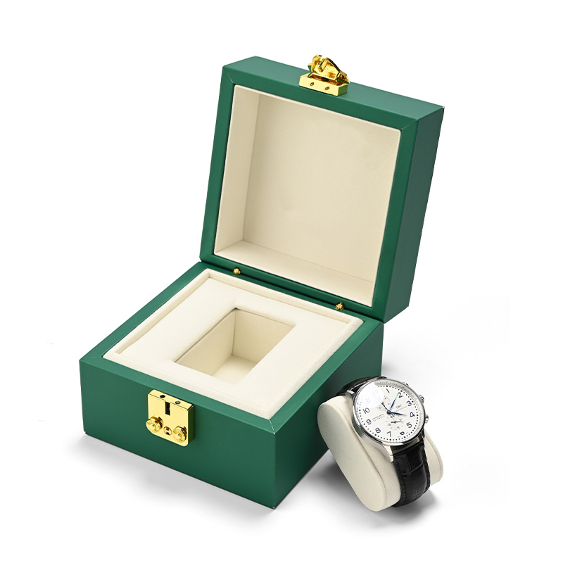 FANXI Custom Green PU Leather Microfiber Watch Box