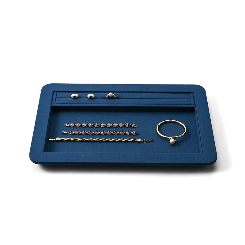 FANXI Custom Blue Full Microfiber Jewelry Tray