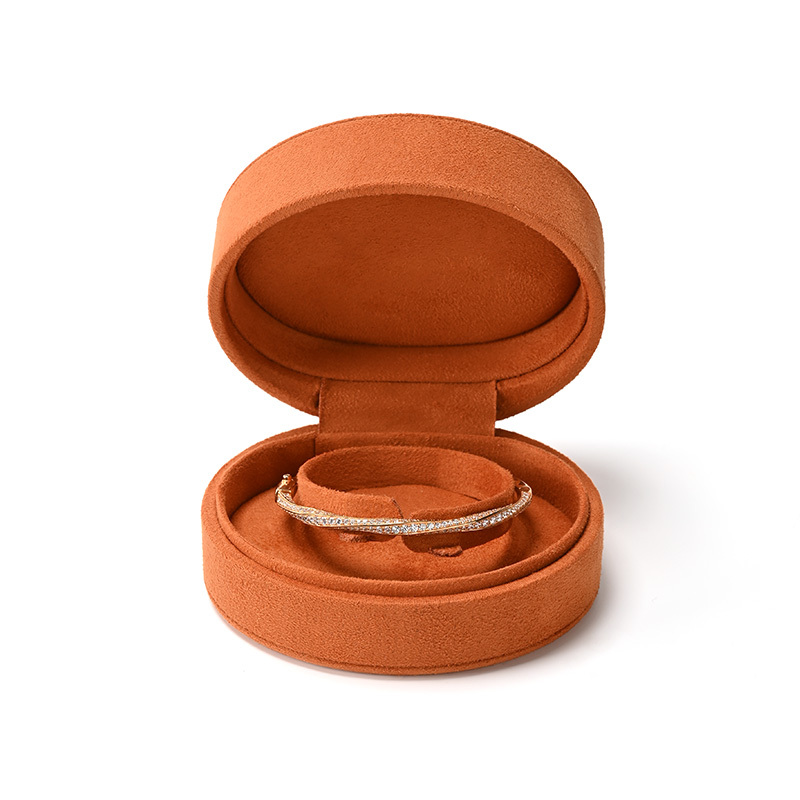 FANXI Custom Orange Microfiber Bracelet Box