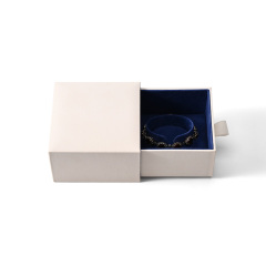 FANXI Custom White Leatherette Paper Velvet Bracelet Box