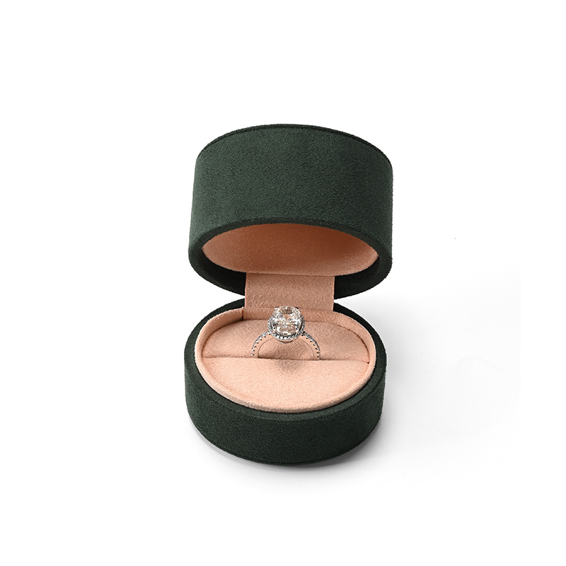 FANXI Custom Green Microfiber Ring Box