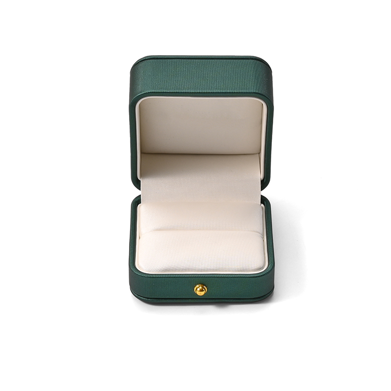 FANXI Custom Green Microfiber PU Leather Ring Box