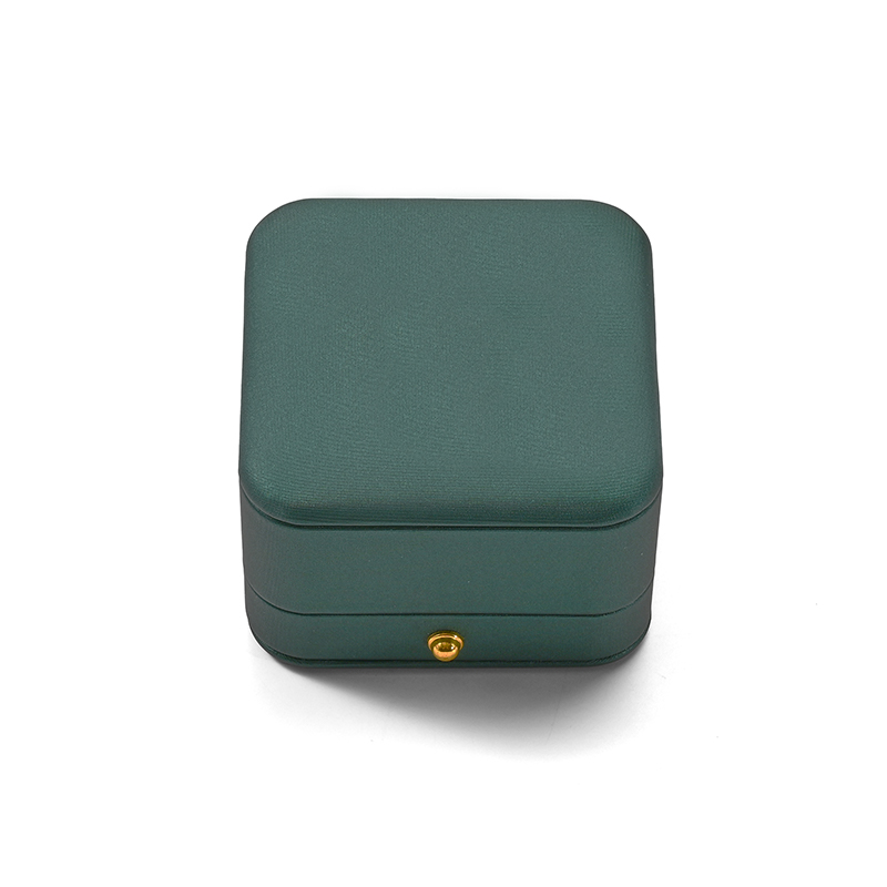 FANXI Custom Green Microfiber PU Leather Ring Box