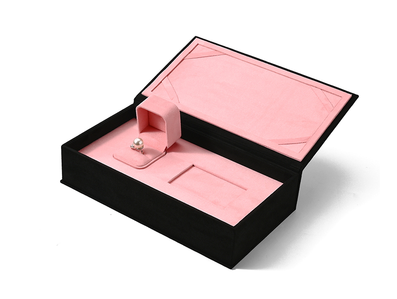 FANXI Custom Pink Suede Ring Box
