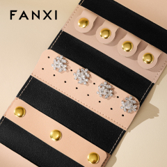 FANXI New Arrival Polychrome PU Leather Jewelry Roll Bag