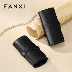 FANXI New Arrival Polychrome PU Leather Jewelry Roll Bag