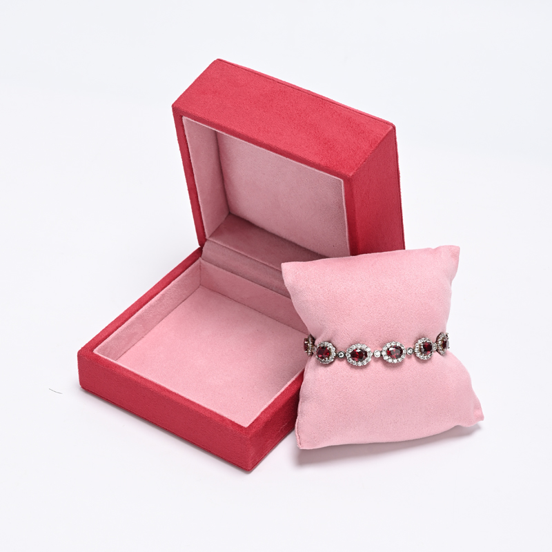 FANXI Custom Pink Suede Bracelet Box