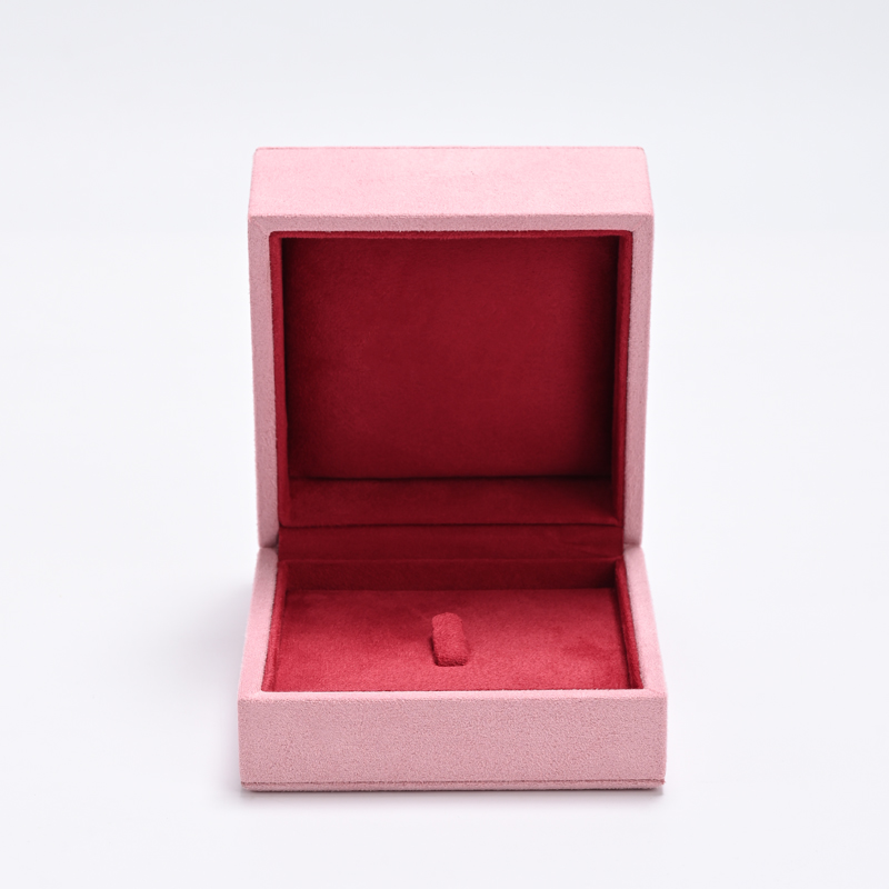 FANXI Custom Pink Suede Ring Box