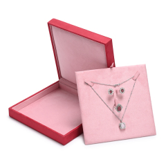 FANXI Custom Pink Suede Jewelry Set Box