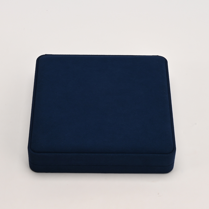 FANXI Custom Dark Blue Microfiber Jewelry Set Box