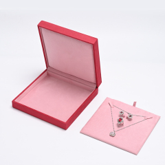 FANXI Custom Pink Suede Jewelry Set Box
