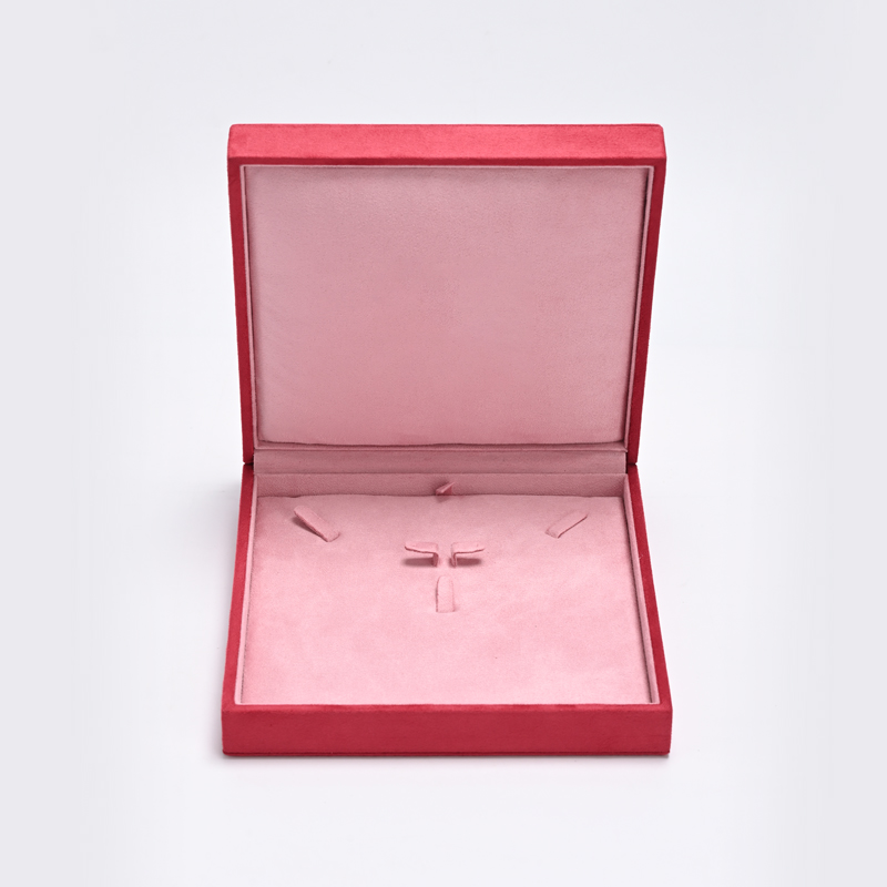 FANXI Custom Pink Suede Jewelry Set Box