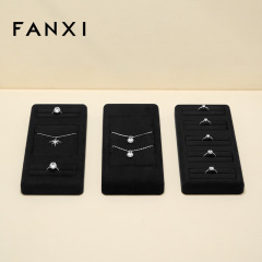 New design black microfiber jewelry display set for ring pendant bangle