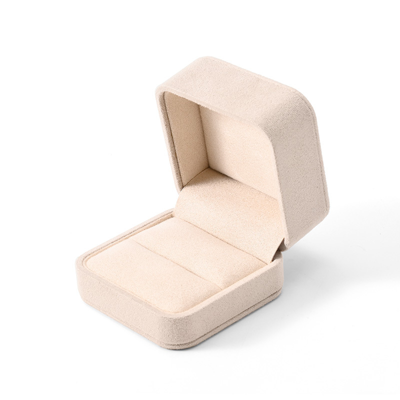FANXI Custom Beige Suede Ring Box
