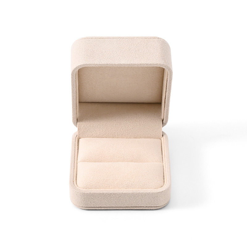 FANXI Custom Beige Suede Ring Box