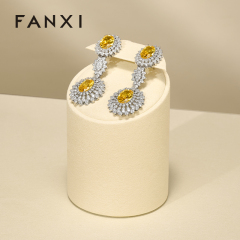 FANXI Luxury Beige Microfiber Jewelry Combination Set