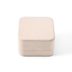 FANXI Custom Beige Suede Ring Box