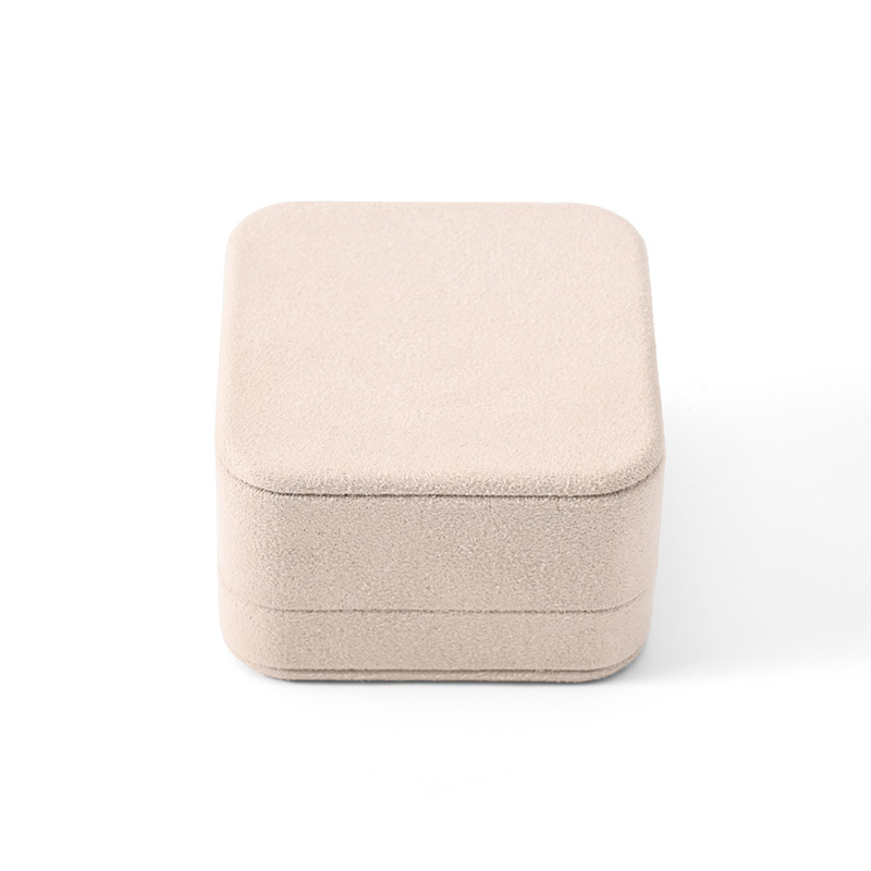 FANXI Custom Beige Suede Ring Box