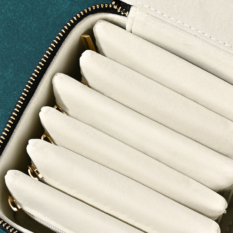 FANXI Luxury Polychorme Leather Velvet Jewelry Box