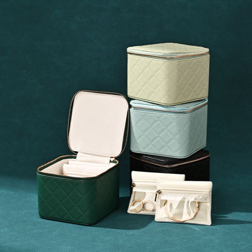 FANXI Luxury Polychorme Leather Velvet Jewelry Box
