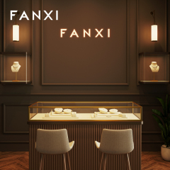 FANXI Luxury Beige Microfiber Jewelry Display Set