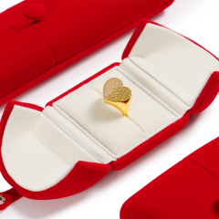FANXI Wholesale Red Velvet Double-open Jewelry Box