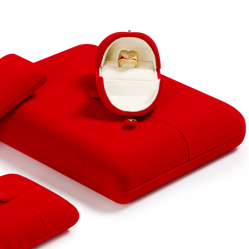 FANXI Wholesale Red Velvet Double-open Jewelry Box