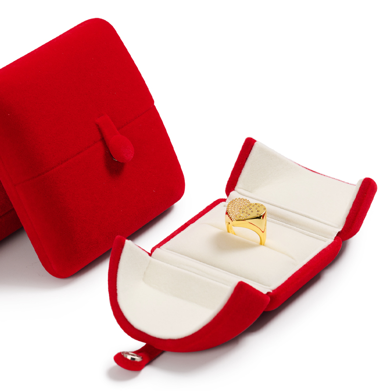 FANXI Wholesale Red Velvet Double-open Jewelry Box