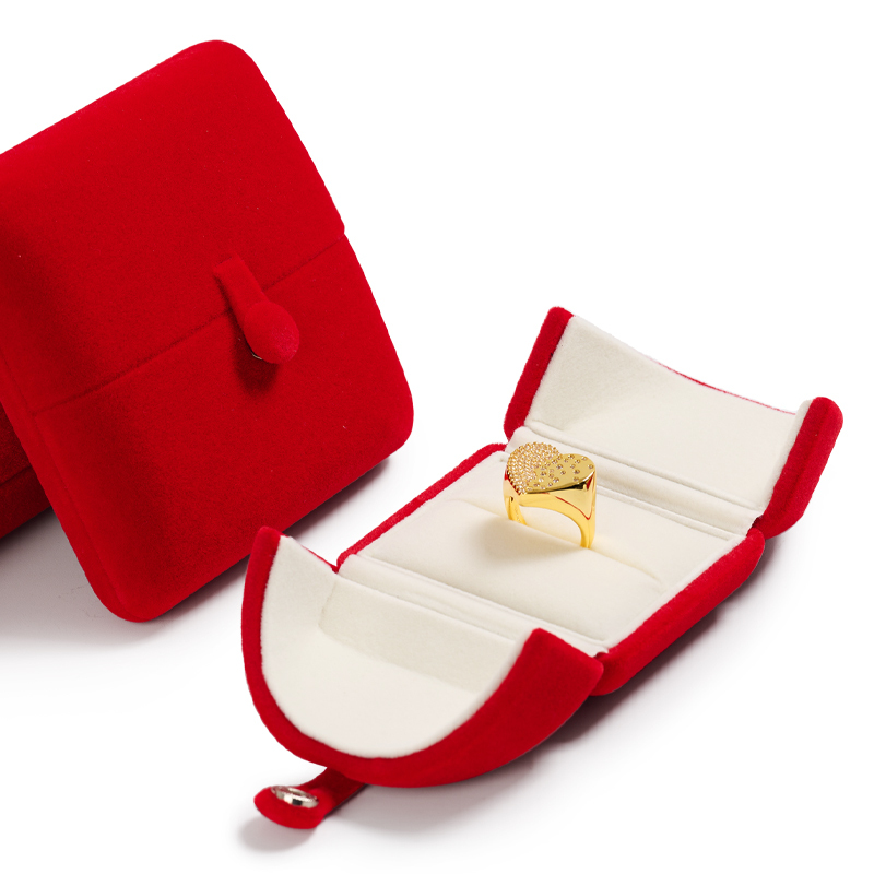 FANXI Wholesale Red Velvet Double-open Jewelry Box