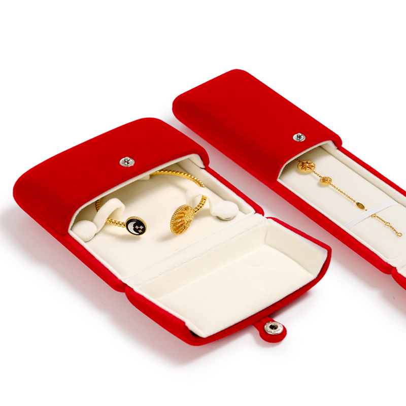 FANXI Wholesale Red Velvet Double-open Jewelry Box