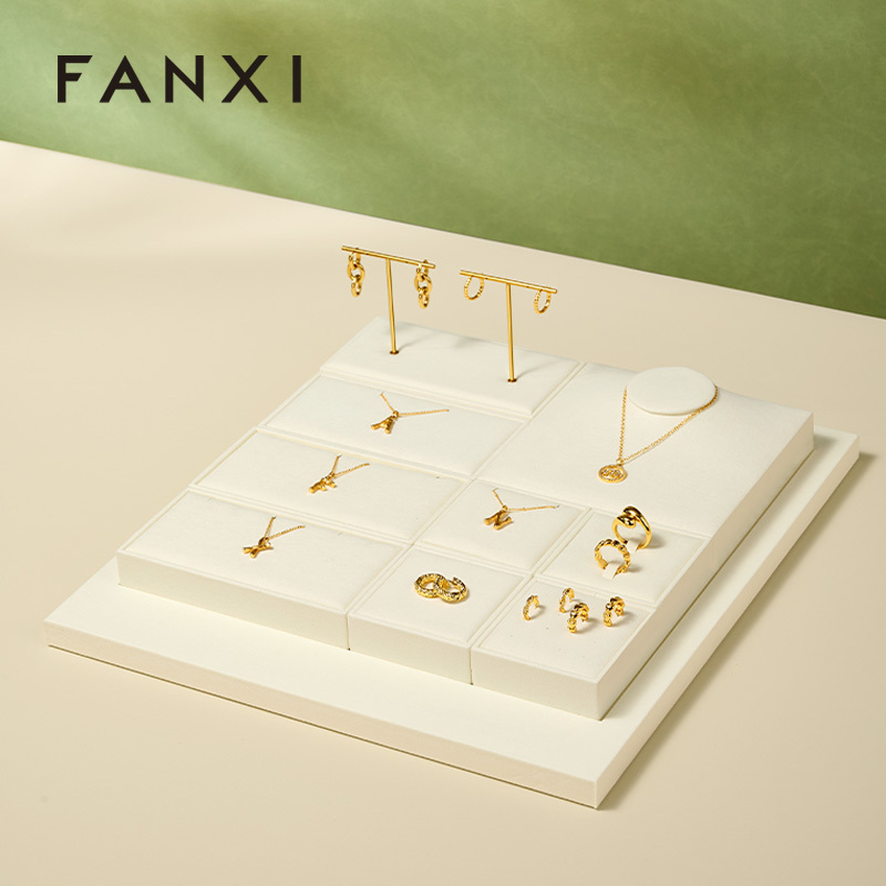 FANXI Fashion Microfiber Metal Jewelry Combination Set
