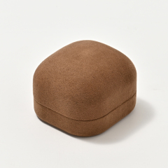 FANXI Custom Brown Suede Microfiber Jewelry Box