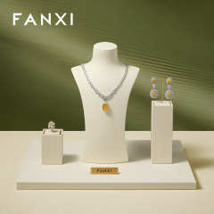 FANXI Fashion Microfiber Polychrome Jewelry Bust