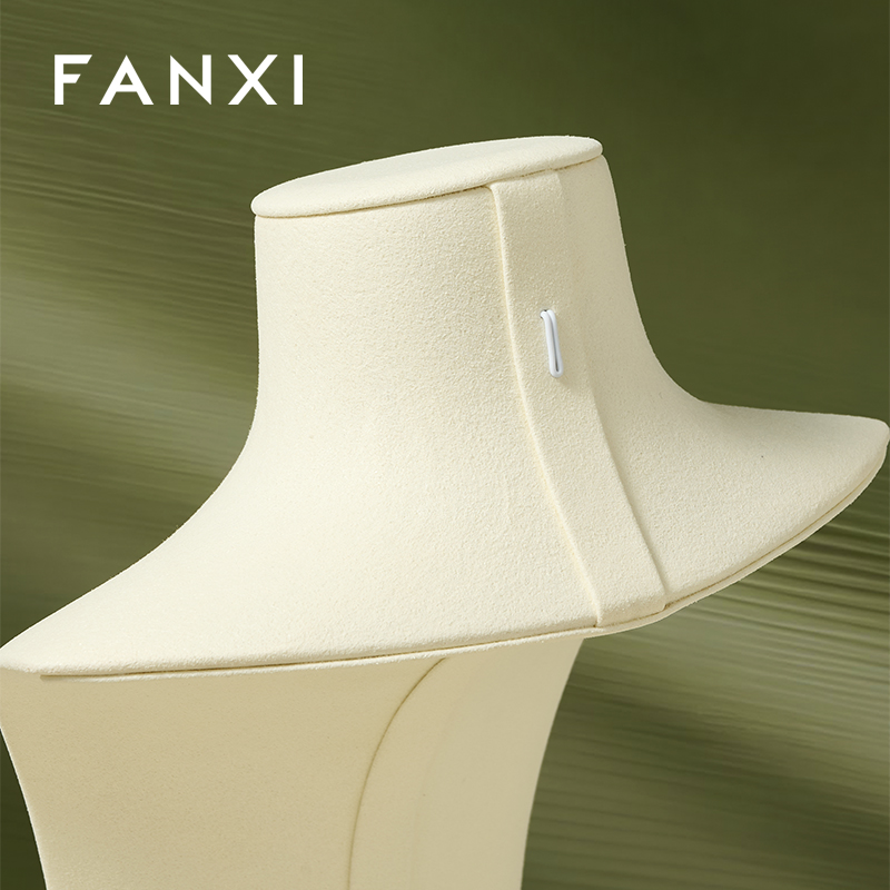 FANXI Fashion Microfiber Polychrome Jewelry Bust