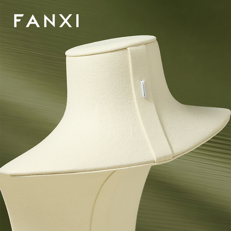 FANXI Fashion Microfiber Polychrome Jewelry Bust