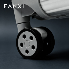 FANXI Luxury Silver Alloy Velvet Jewelry Rolling Case