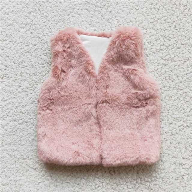 pink Plush vest jacket