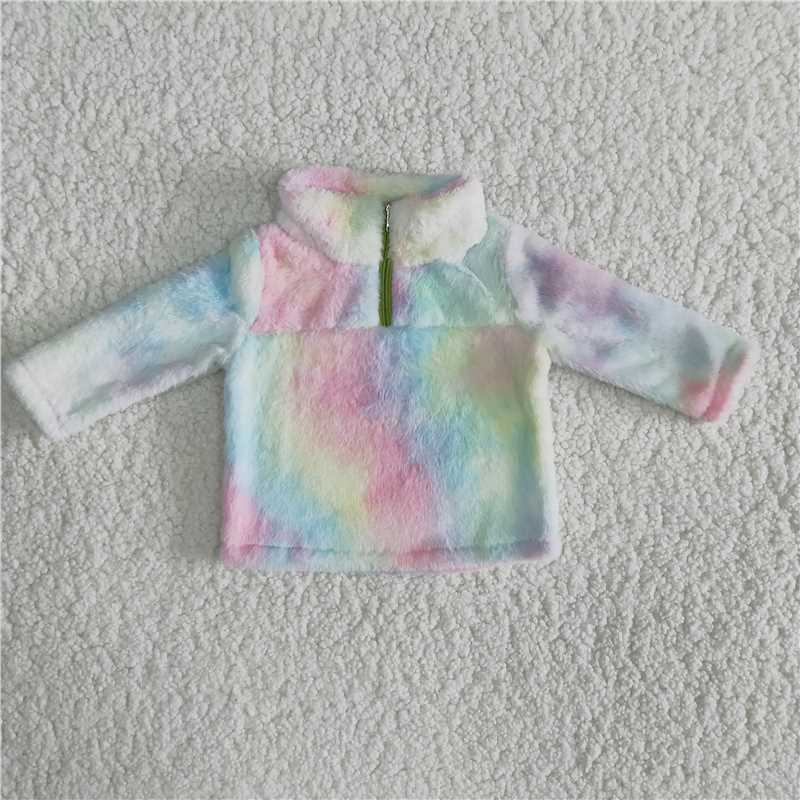 Rainbow plush coat