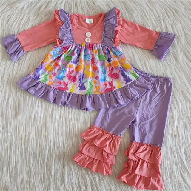 Easter purple bunny lace set