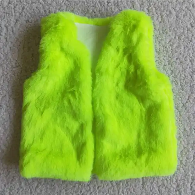 Plush vest jacket