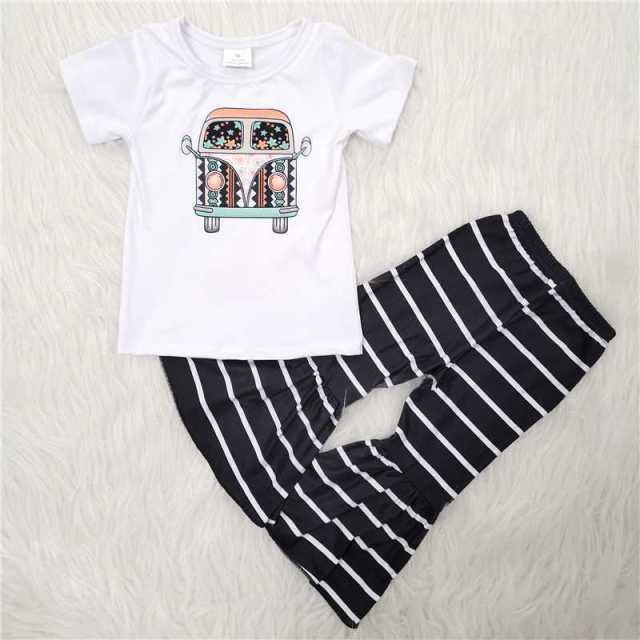 Girls short-sleeved trousers suit