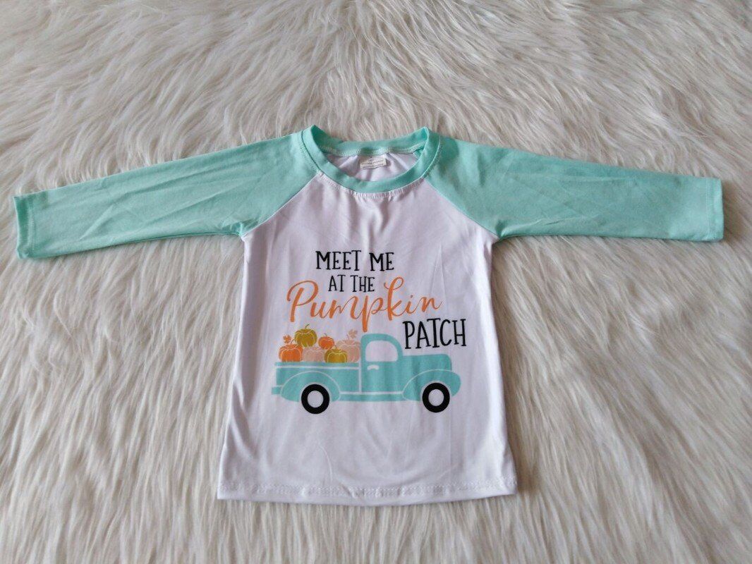 Halloween Pumpkin Patch Long Sleeve Boy Top