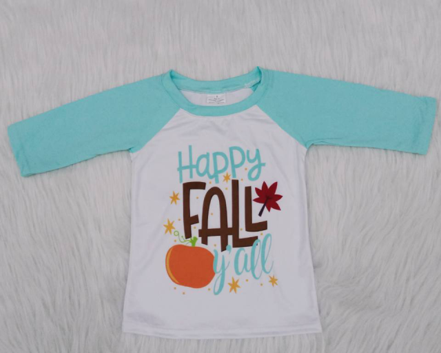 Happy Fall Pumpkin Long Sleeve Boy Top