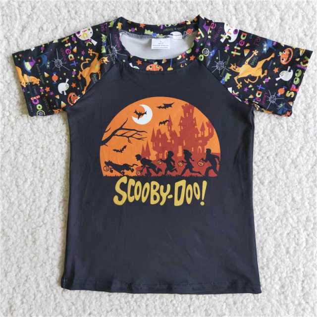 Halloween Scooby-Doo Print Short Sleeve Boy T-shirt