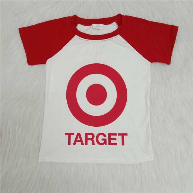 Red Target Short Sleeve Boy T-shirt